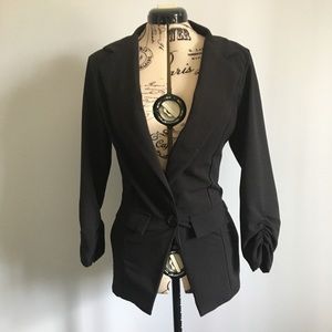 Lace Back Casual Blazer